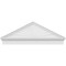 Ekena Millwork Peaked Cap Sunburst Architectural PVC Combination Pediment, 54"W x 20-3/8"H x 2-3/4"P (Pitch 6/12) PEDPC054X205PKC01 - alternate 3